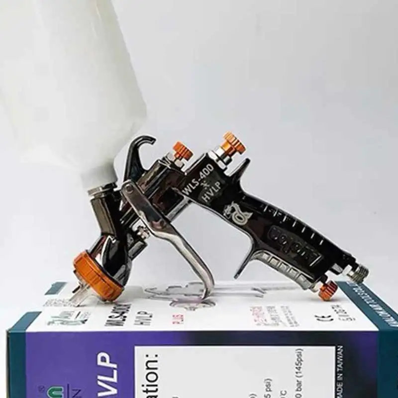 High qualityTaiwan wls400X car spray gun waterborne varnish with 1.4 caliberdouble hood, high atomization, large fan,