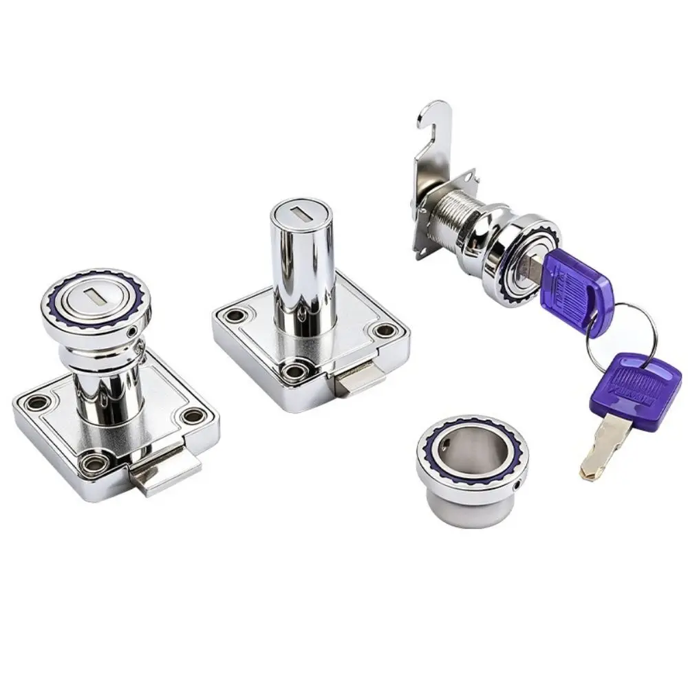 Security Zinc Alloy Drawer Lock With Key 19mm Furniture Lock Burglarproof Anti-Theft Wardrobe Lock Mailbox Security