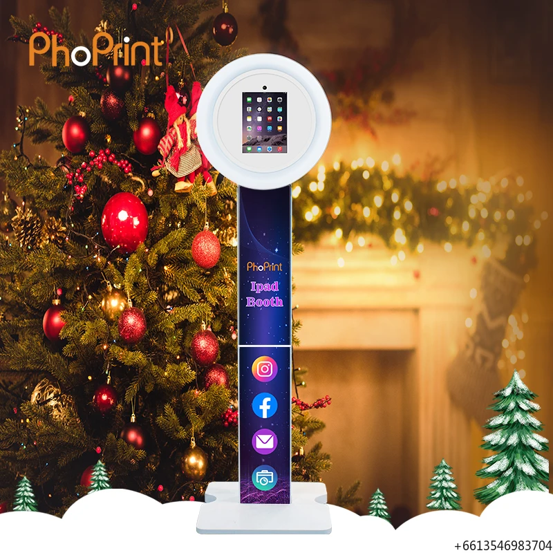 Anillo de Luz LED para Eventos Sociales, Soporte de Pie Portátil, Cabina de Fotos, Fotos Selfie, Cabinas para iPad