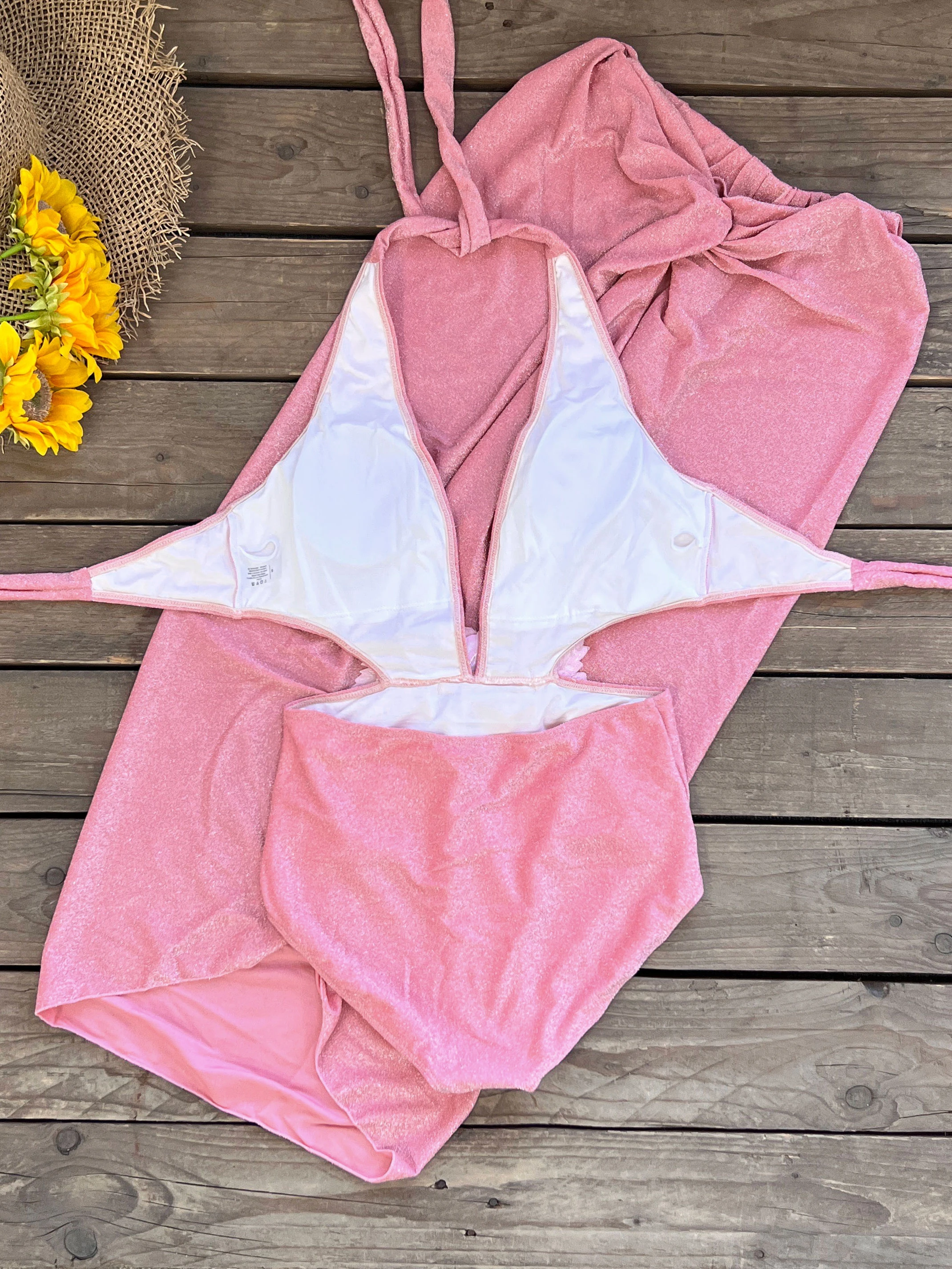 2025 스타일 골드 시니 여성 수영복 패션 섹시한 컷 아웃 수영복 레이디 하이 스트리트 바디 슈트 스커트 휴일 복장 옷