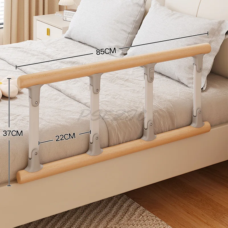 سياج الدرابزين الداعم يربك مكافحة السقوط الخشب الصلب المسنين جهاز مساعد المنزل السرير مسند الذراع السلامة