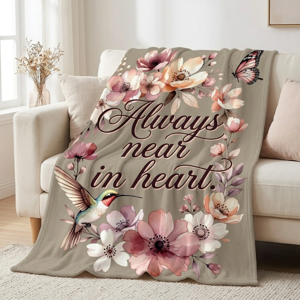 1PC Floral Hummingbird & Butterfly 
