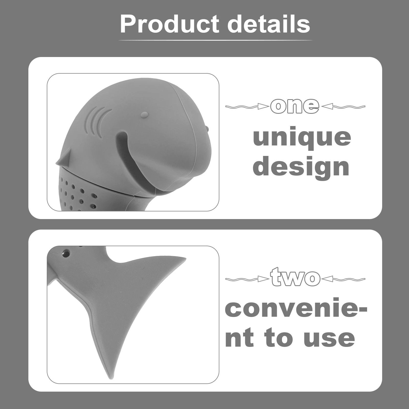 

Cute Shark Shaped Tea Infuser Silicone Loose Leaf Strainer Reusable Brewing Tool for Home Restaurant Use Fine Craftsmanship