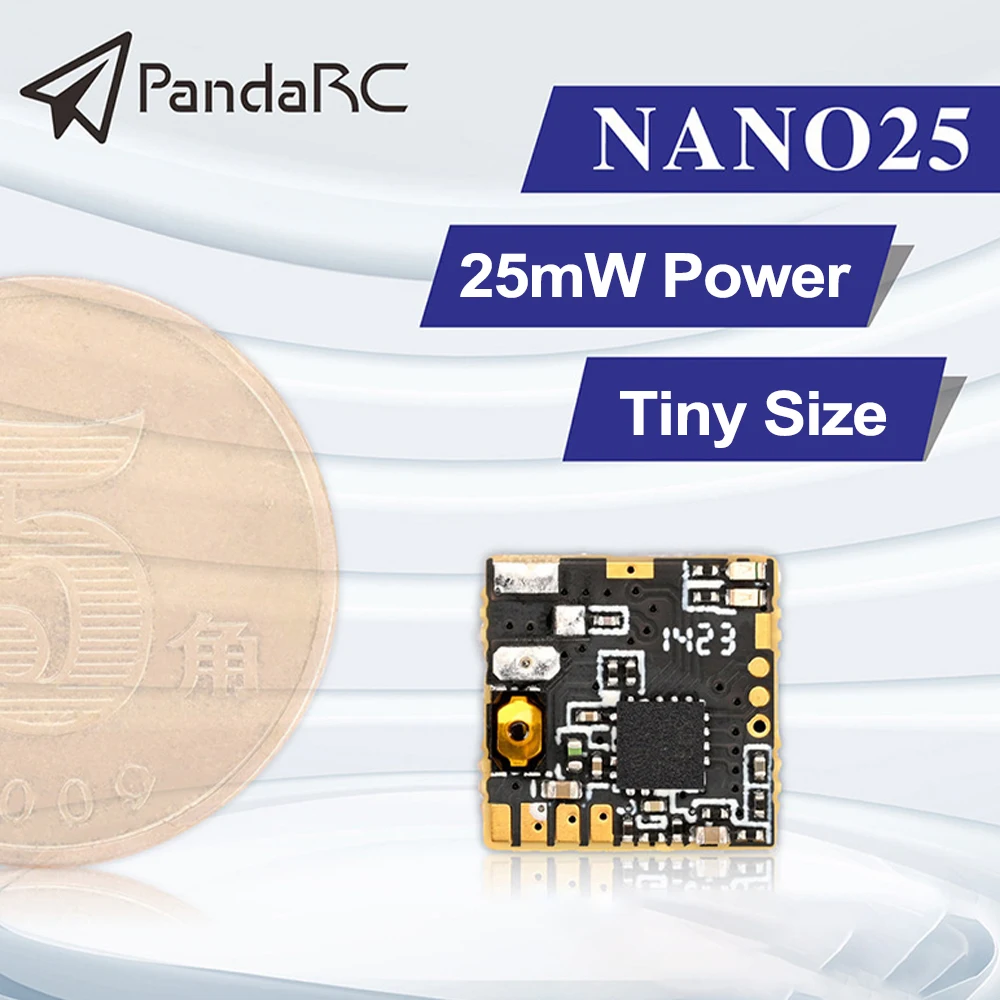 PandaRC Nano25 VTX 5.8G 25mW Mini FPV Transmitter Built‑in OSD Parameter Adjustment For FPV Racing Drone Quadcopter DIY Parts