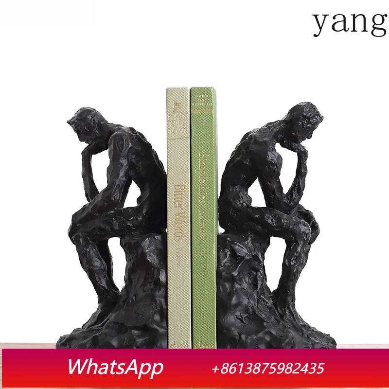 

LH Sculpture Library Bookshelf Abstract Figure Resin Statue Desk Decoration