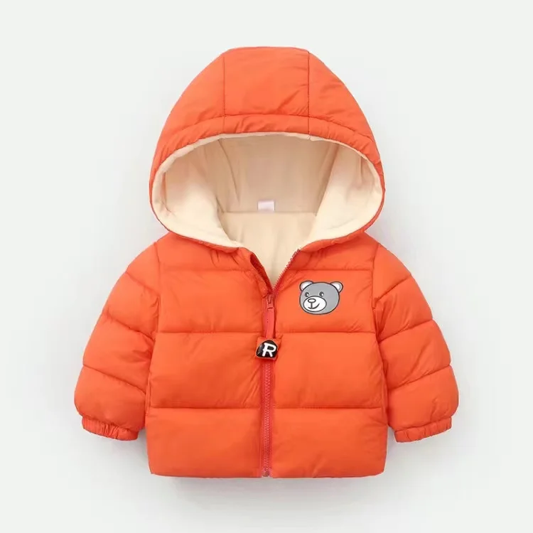 Bessere vielseitige Winterjacke für Jungen und Mädchen, süßer Cartoon-Druck, warmer Mantel mit Kapuze, 0–7 Jahre alt, Bebe-Mode, Kinderkleidung