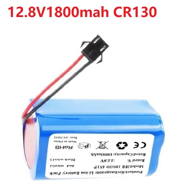 12.8V 1800mAh Battery for IFR 18650 4S1P Ecovacs King Kong CR130 Dibei V780 Keke CEN55 Lefant M201 M201 Replacement Batteries