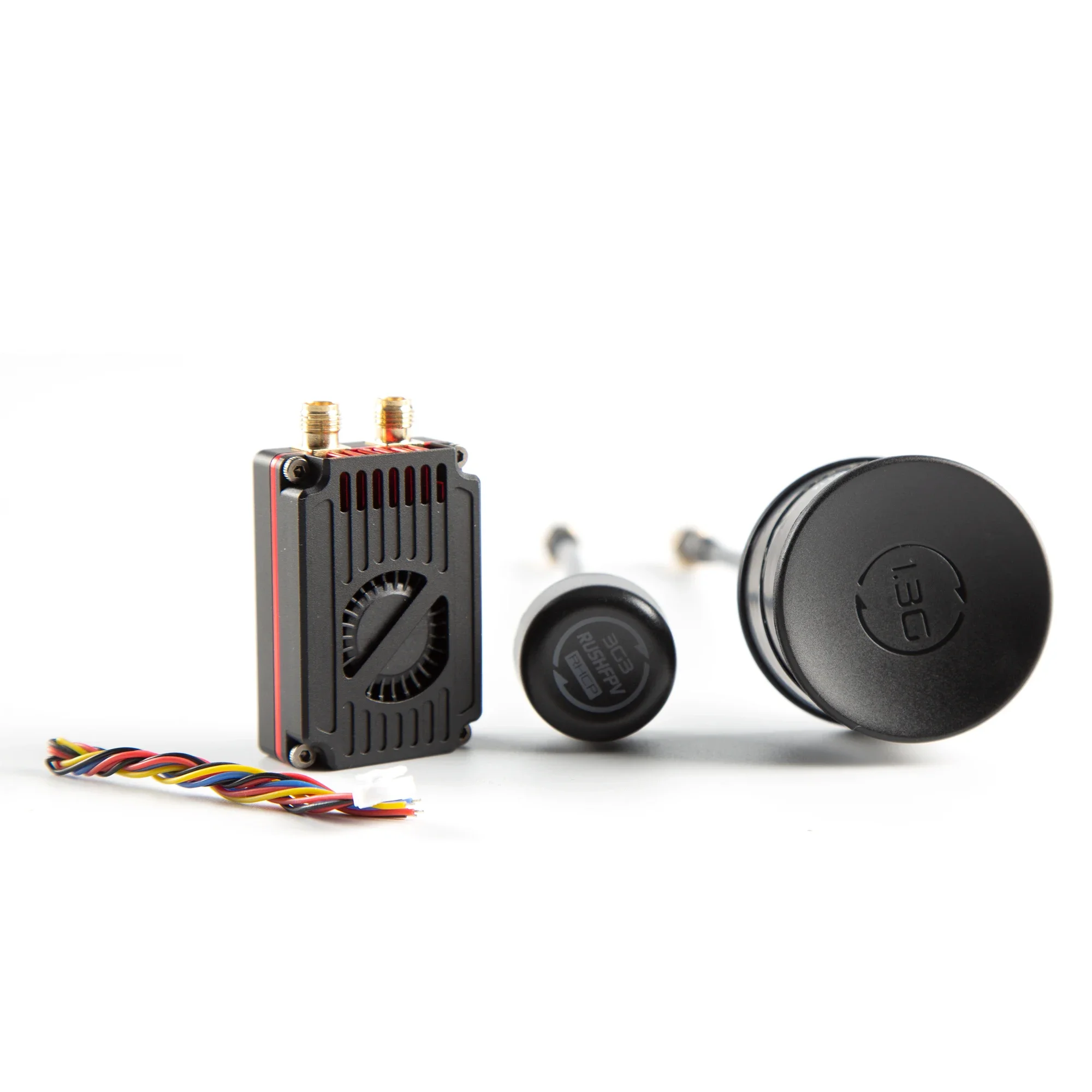 RUSHFPV 1.3G/3.3G DUAL BAND 4W VTX z anteną SMA, 32-kanałowy moduł nadajnika DC 7-30V do quadrocopterów/drone'ów FPV dalekiego zasięgu