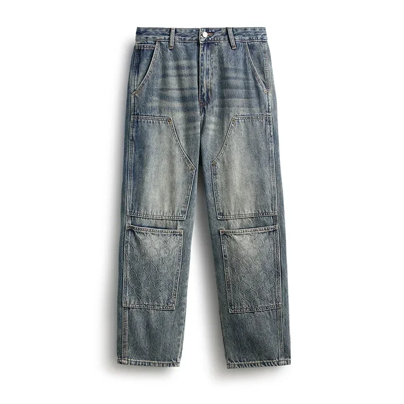 

Мужские джинсы-карго Cityboy в стиле ретро, уличная одежда, модные свободные повседневные джинсовые шаровары больших размеров, брюки, брюки