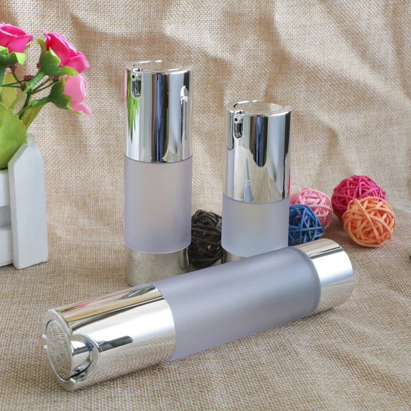 

1pcs 15ml/30ml/50ml Frosted Airless Pump Vacuum Scrub Bottle Toiletries Container Plastic Dispenser Travel Cosmetic Bottles