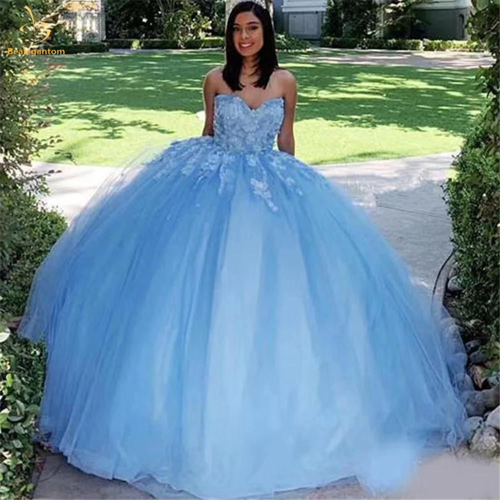 

Bealegantom Flower Quinceanera Dresses 2024 Ball Gown for 15 Year Appliques Sweet 16 Prom Party Gown Vestidos De 15 Anos QA89