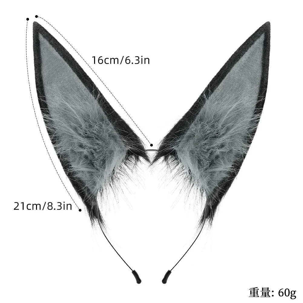 Archi trabajo hecho a mano Zenless Zone Zero Hoshimi Miyabi diadema peluda orejas de felpa sombreros Animal Fursuit Cosplay accesorios de rendimiento