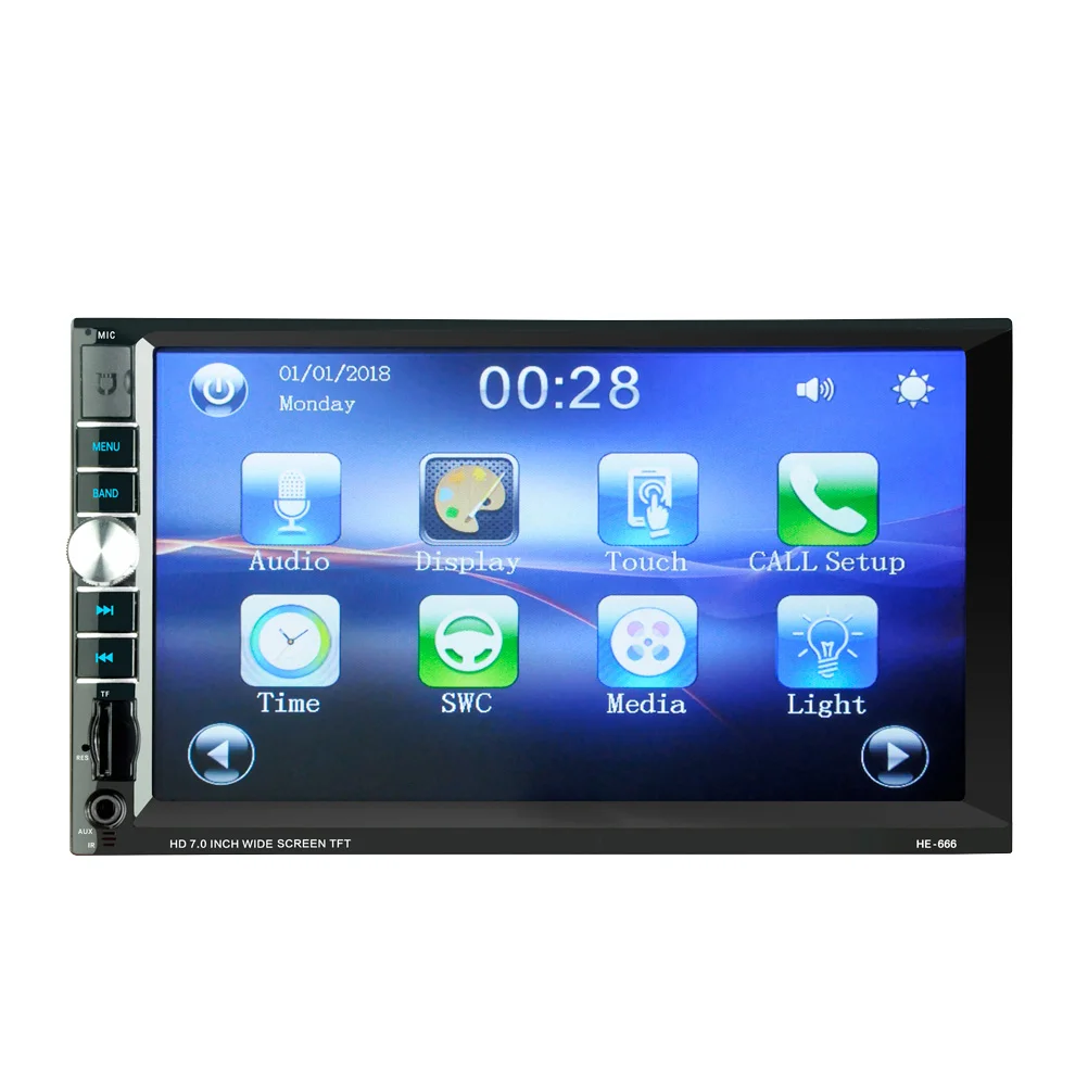 

7 Inch Car MP5 Player Rearview Camera Wireless Radio Stereo Touch Screen MP3 WMA WAV FLAC OGG 3GP MPEG XVID