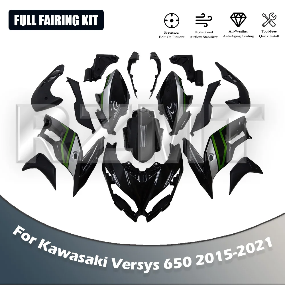 For Kawasaki Versys 650 2015-2021 Versys650 16 17 18 19 20 Motorcycle Fairing ABS Injection Customized Bodywork Fairings Kit