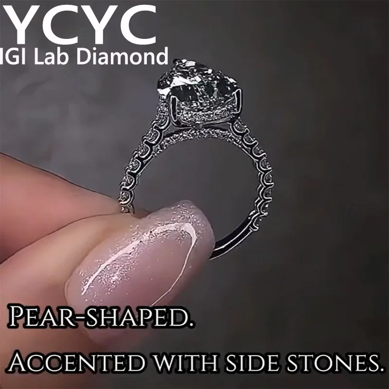 Fine Jewelry Solid 14K Gold Ring IGI Lab Grown Diamond Ring DEF VS1 -VVS1 Wedding & Engagement Ring Gift ﻿