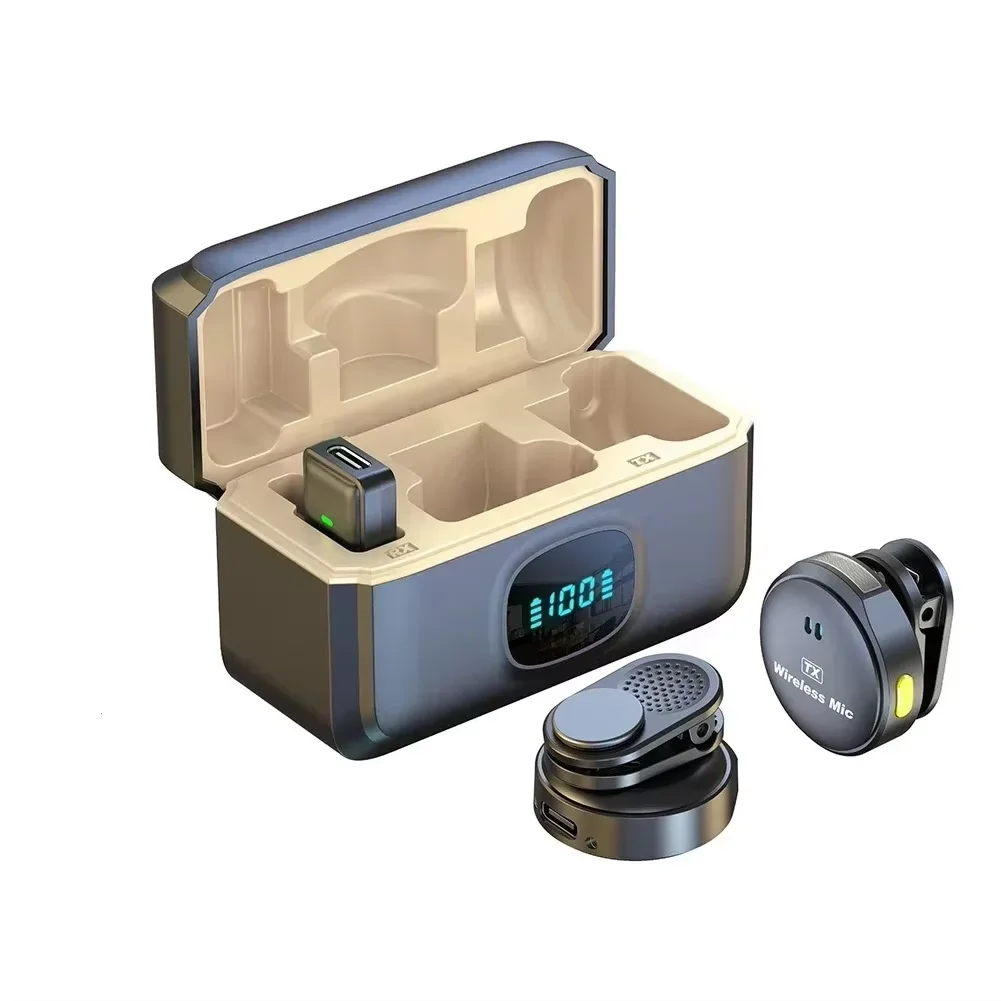 

Новый беспроводной петличный микрофон для записи аудио и видео, портативный мини-микрофон для iPhone, Android, прямых трансляций, игр, телефонов