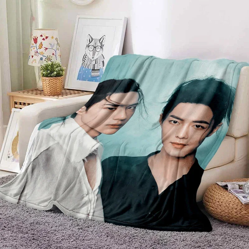 Drama The Untamed xiao zhan wang yi bo Soft Throw Blanket Throw Blanket Soft Cartoon Printed Bedspread Bedspread Sofa Gift