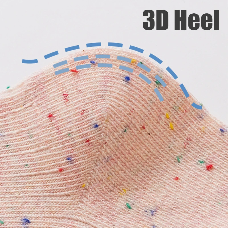 Toddler Baby Girls Socks Colorful Speckle Ribbed Girls Socks Big Bow Ruffle Cuff Kids Girls Socks for Party Dress Daily Wear