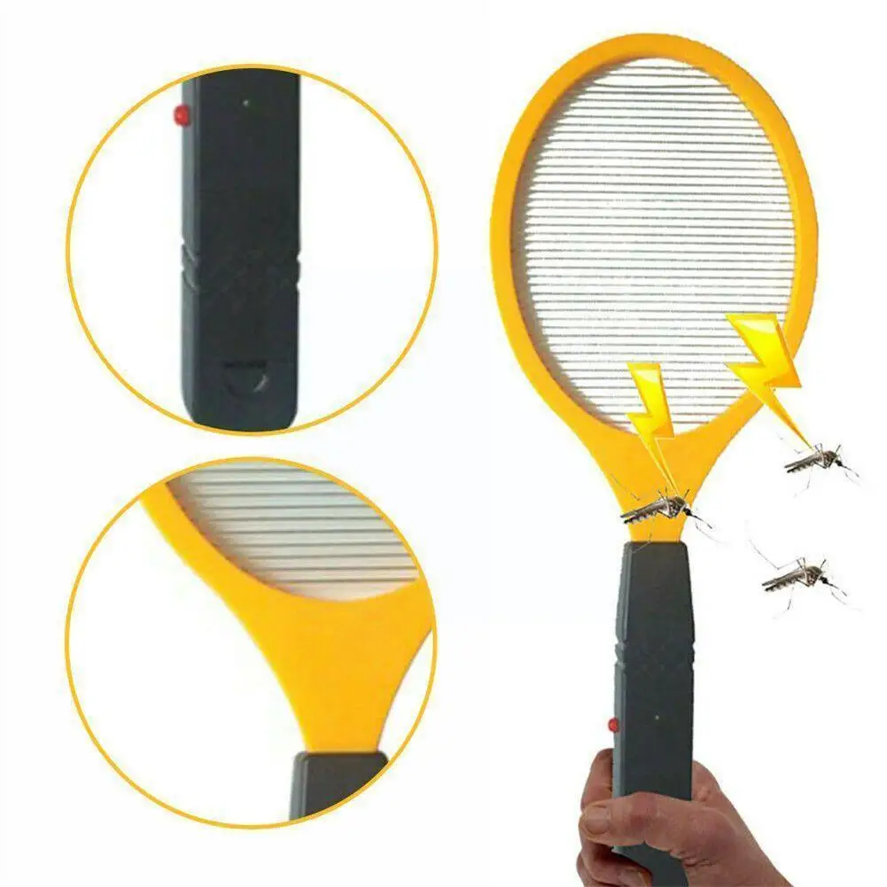 Mosquito Electric Racket Fly Swatter Fryer Flies Cordless Tools Bug Battery Baby Power Sleep Insects Night Protect Kills I9w0