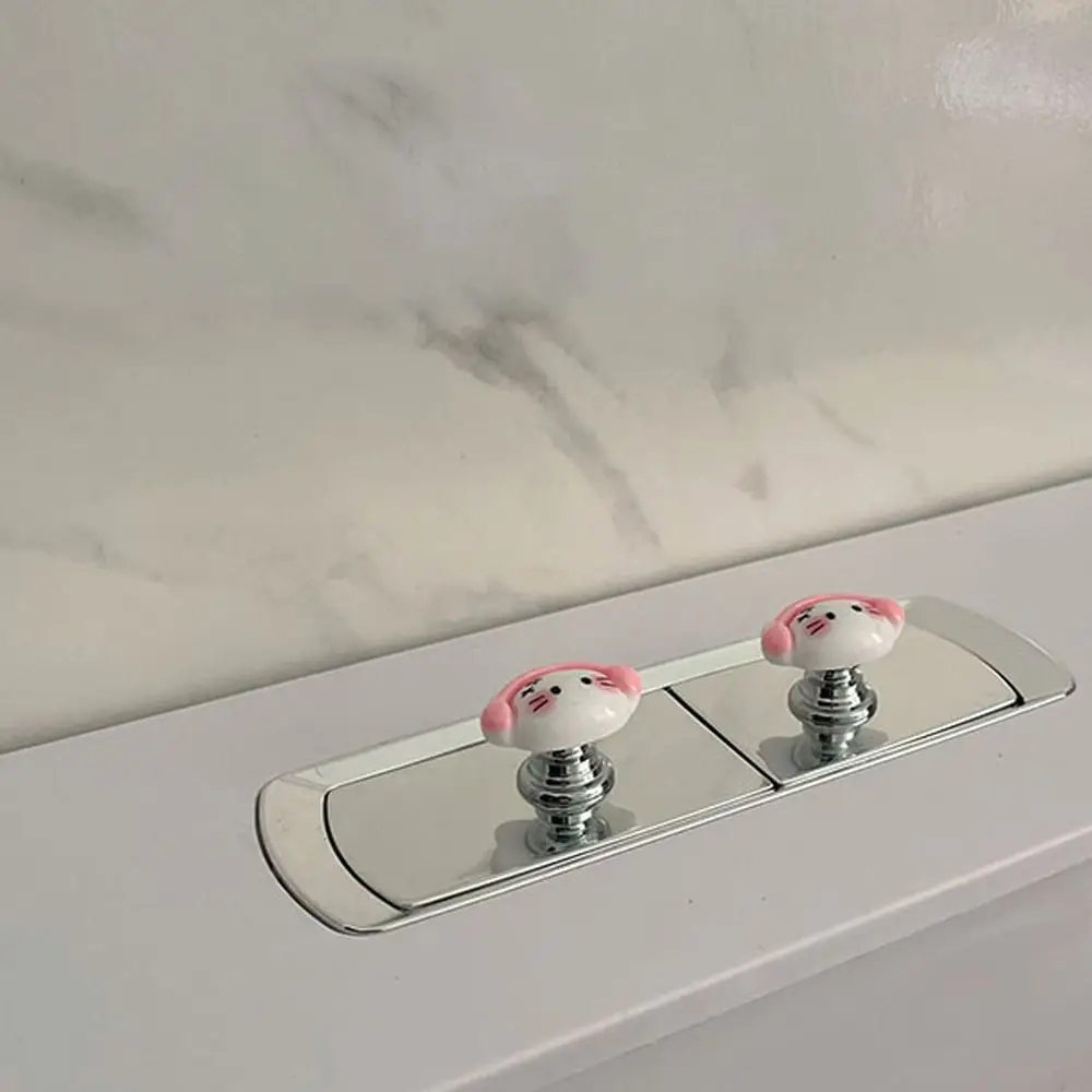 Fashion Labor-saving Toilet Flush Button Cute Portable Toilet Lid Lifter Toilet Press Switch Tool
