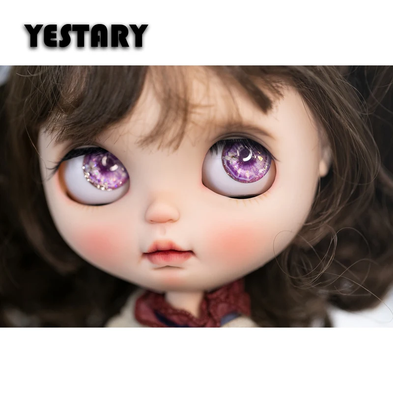 

YESTARY Blythe BJD Doll Accessories Eyes For Toys 14MM Eyes Chips Sparkling Colour Glass Eyes Pieces For BJD Dolls Eye Girl Gift