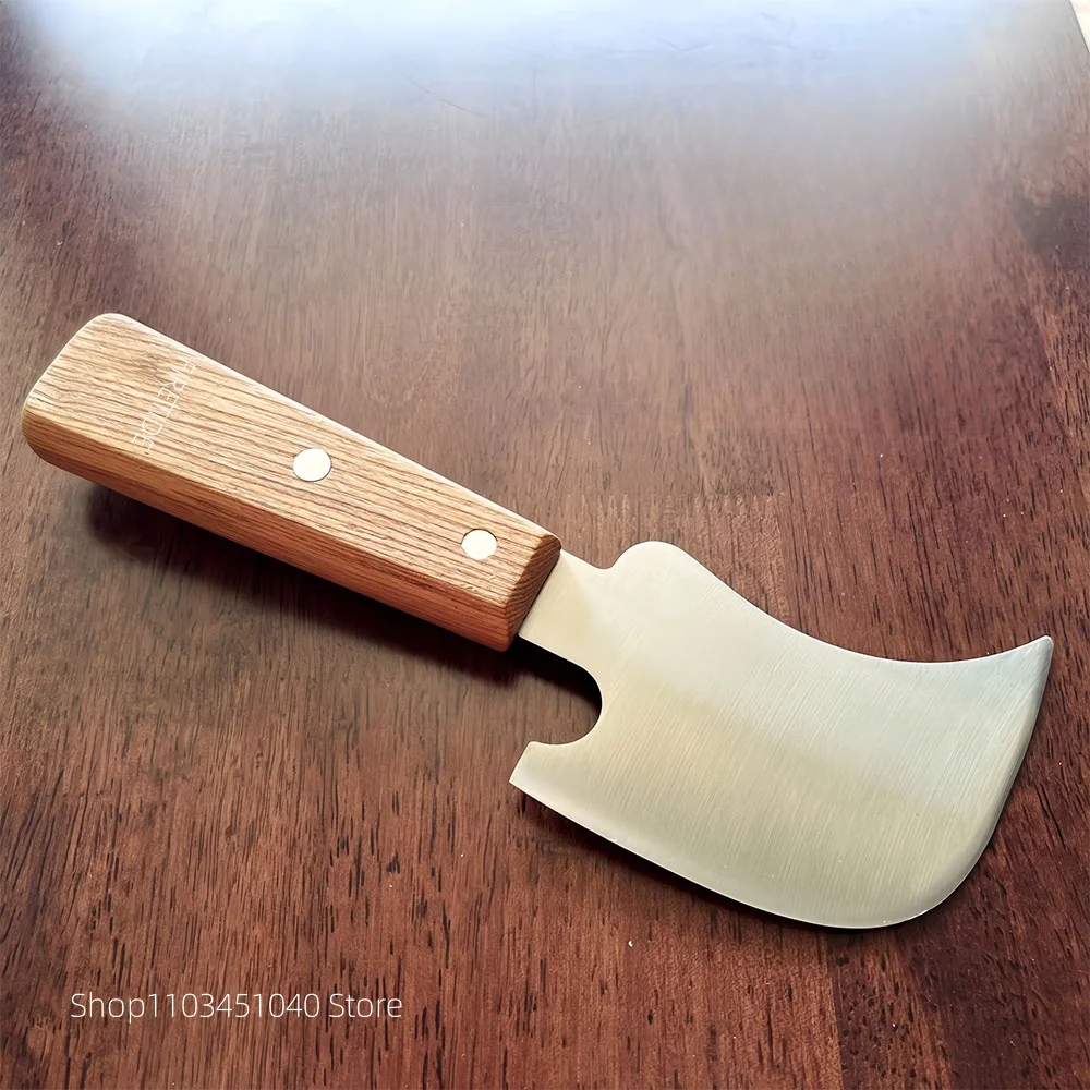 Raspador de alambre de soldadura para herramientas de suelo, cuchillo de media luna de madera, nivelador de suelo, raspador de reparación, cuchillo de corte de goma de acero inoxidable