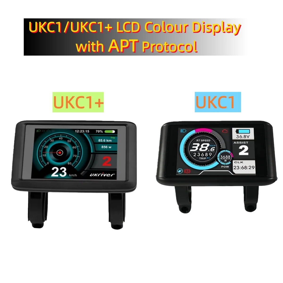 UKC1/UKC1+ LCD Colour Display Compatible with APT Protocol controller, with SM/Waterproof Connector