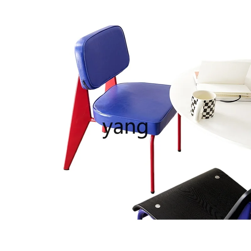 

TGF Dining Chair Red Artist Home Backrest Chair Dopamine Lounge Chair with Armrests