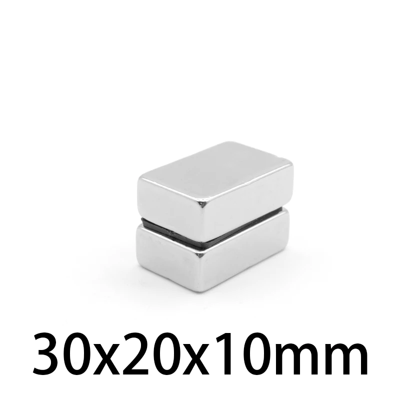 1/2/3/5/10PCS 30x20x10mm Strong Quadrate Neodymium Magnet 30*20*10 Powerful NdFeB Magnet 30x20x10mm N35 Block Rare Earth Magnets