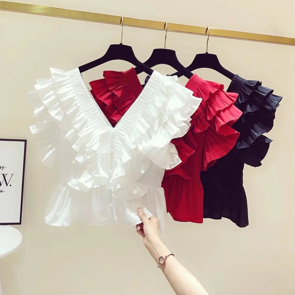 

Летняя женская блузка с V-образным вырезом и рукавами «летучая мышь» (летучая мышь — это неоднородное слово, но в контексте — это просто обозначение рукава), элегантная женская блузка