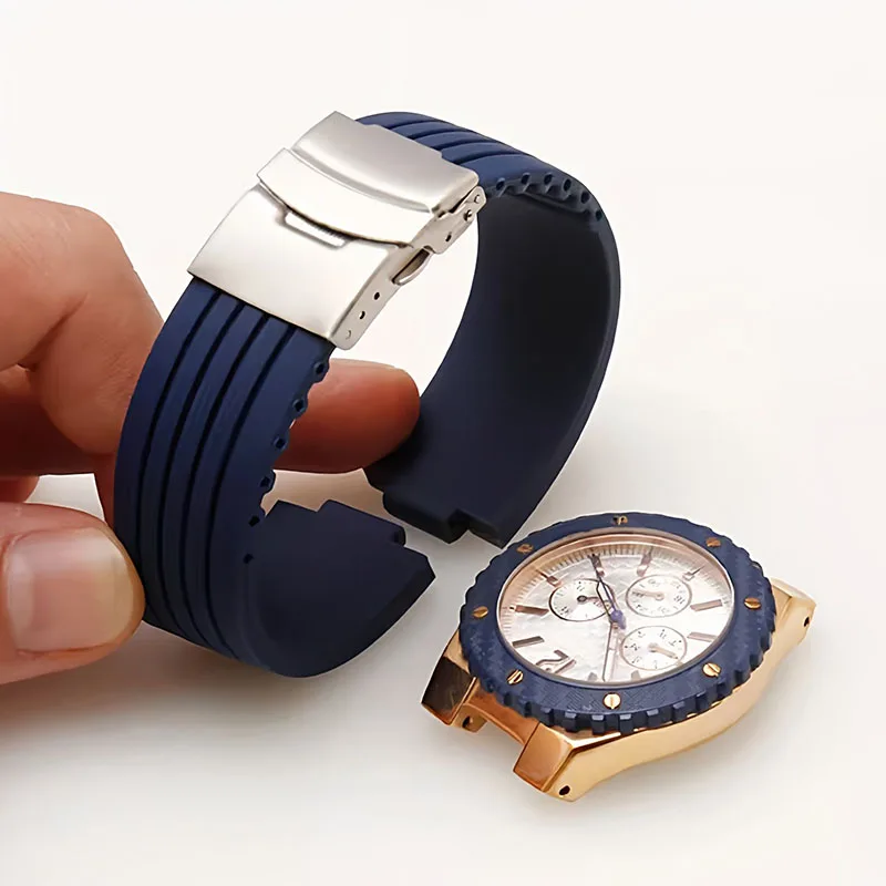 

Сменный силиконовый ремешок для часов GUESS W0149L5, вогнуто-выпуклый, для дайвинга и спорта, 24x14 мм