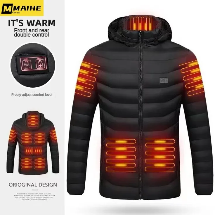 

21 Areas Heated Vest Jacket USB Men Winter Electrically Heated Thermal Waistcoat for Hunting Hiking Warm Hunting Jacket ski suit