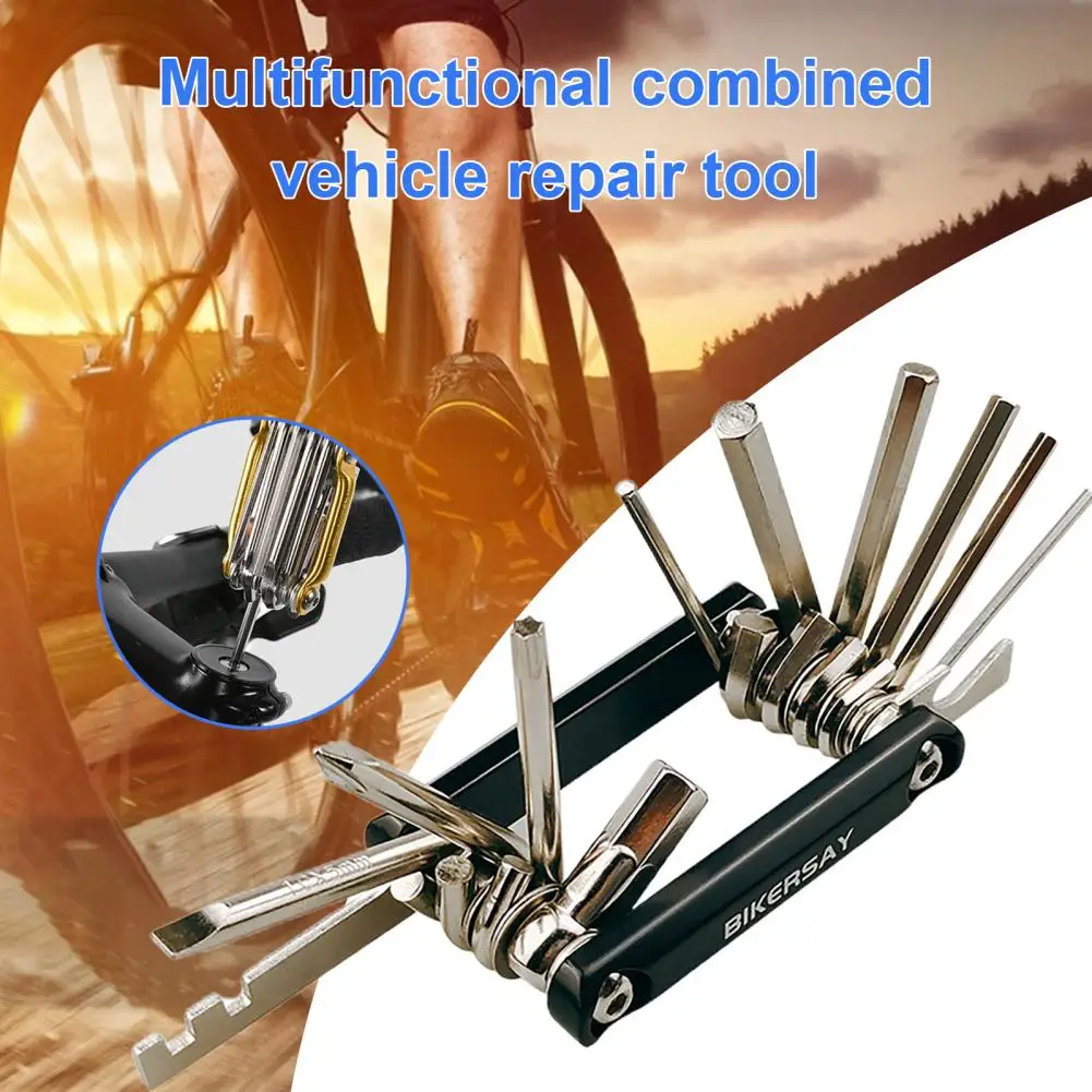 Multifunctional MTB Bike Wrench Screwdriver Folding Design 13 In 1 Multi Repair Tool For Bicycle Cycling