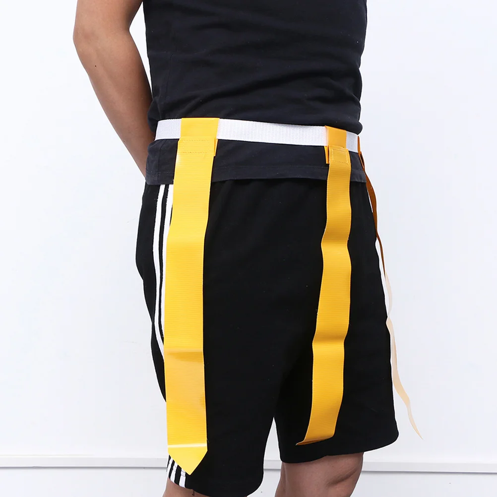

4Pcs American Football Waist Flag Belt Environmental Friendly Nylon Rugby Training Ribbon for Football Defense Training