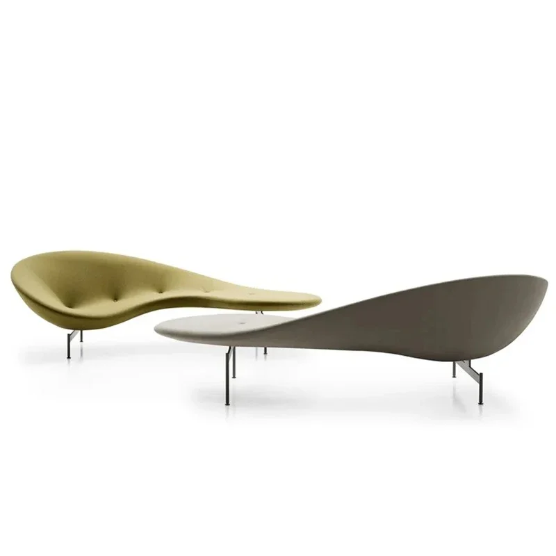 

Special-shaped fiberglass, creative arc, lentil sofa