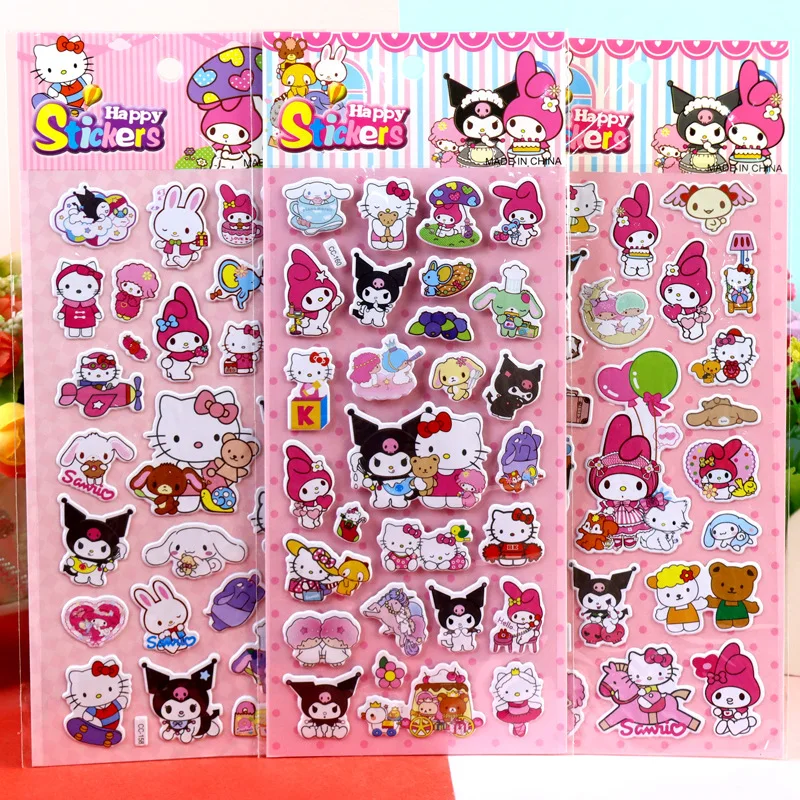 4 قطعة Kawaii سانريو سينامورول فقاعة ملصقات لطيف الكرتون ثلاثية الأبعاد منتفخ ملصق اللعب هدية مقاوم للماء لتقوم بها بنفسك جراب هاتف الأمتعة #2