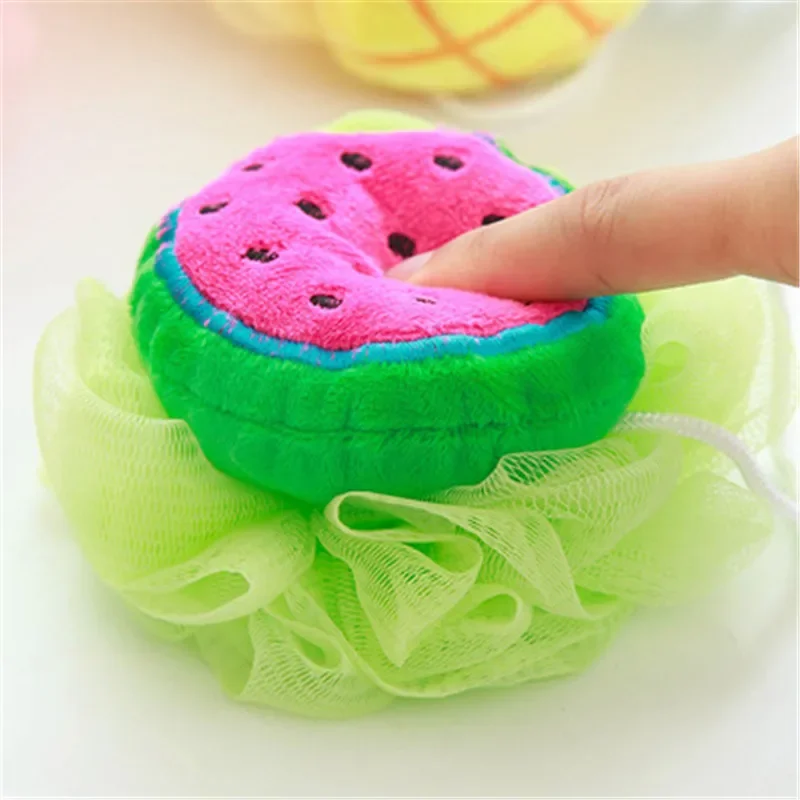 Baby Bath Brush Cartoon Cotton Soft Baby Bath Sponge Powder Puff Cute Children Infant Shower Product Rubbing Towel Balls