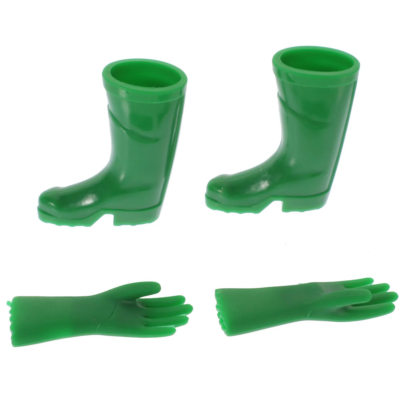 Micro Christmas Boots Mini Rain Gloves Shoes Figure Dollhouse Miniature Accessories