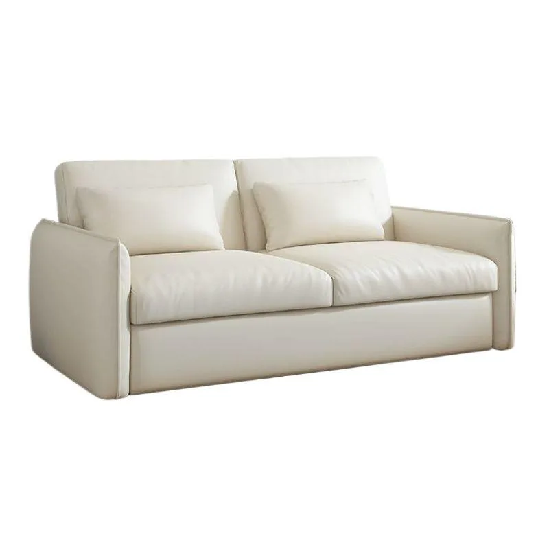Living room cream sofa bed mattress flipped foldable multi-functional small apartment double-purpose sofa
