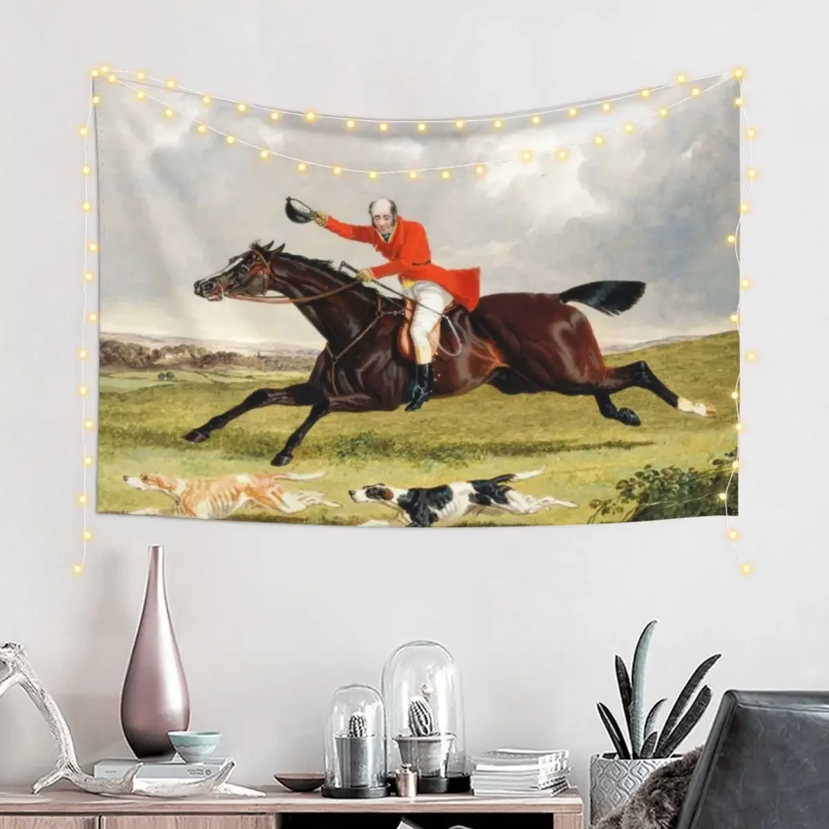 John Frederick Herring, 1820-1907 Royaume-Uni horse painting, Horse Racing, Hunting Dogs Tapestry Tapete For The Wall Tapestry