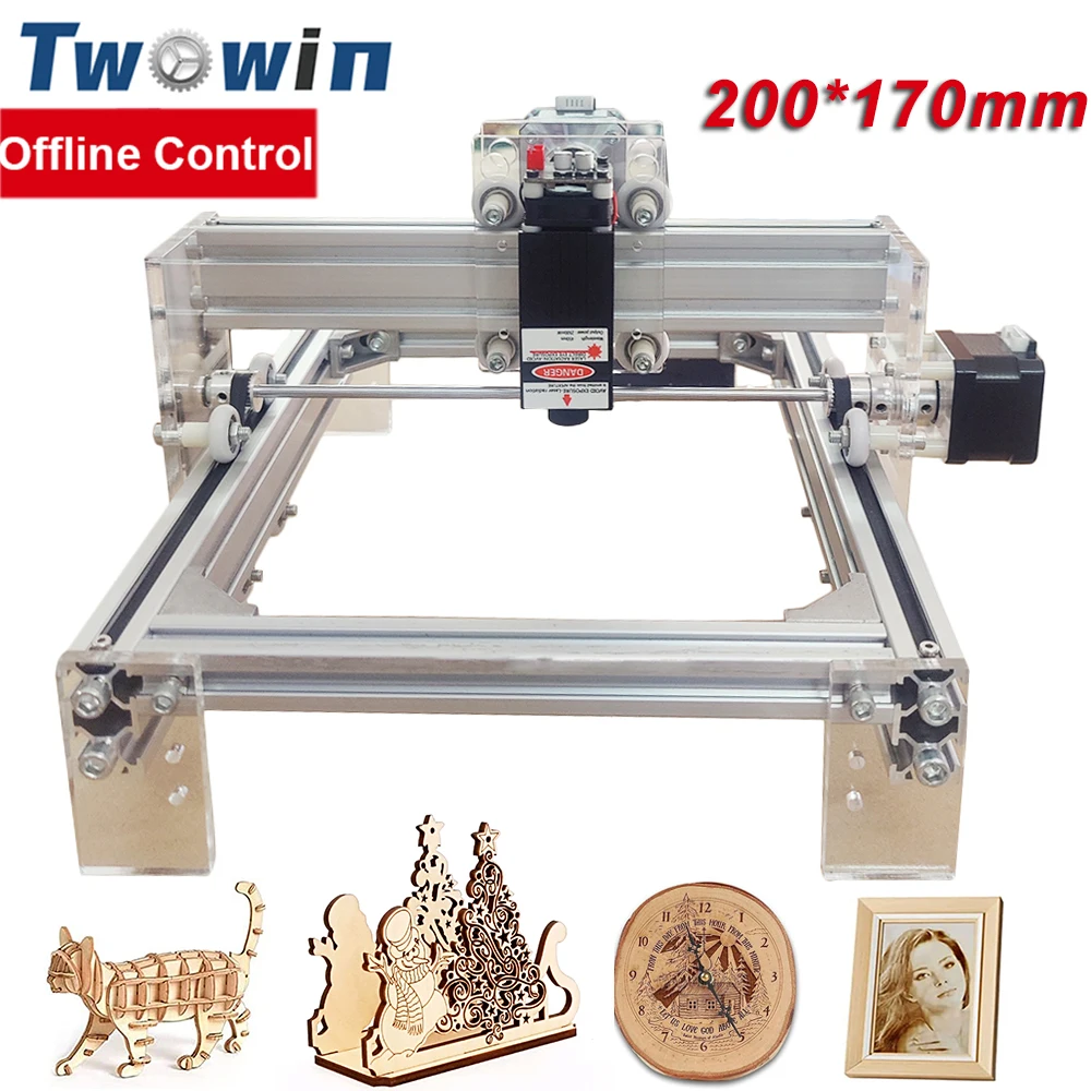 MINI Laser Engraving Machine CNC Machine Working Area 170mm*200mm Mark Logo Printer CNC Router Laser Engraver