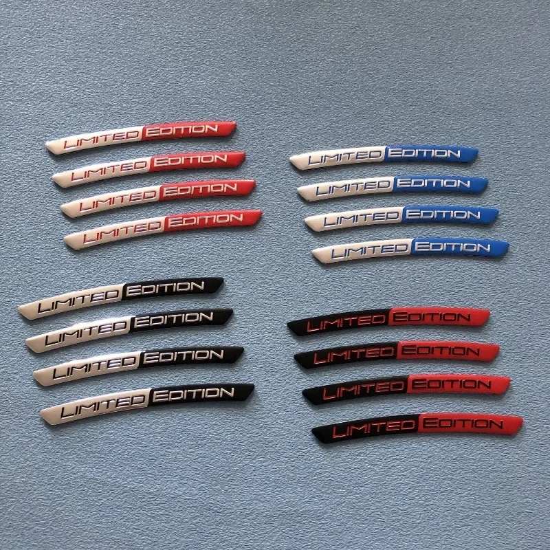 Car Wheel Rim Limited Edition Metal Badge Sticker Auto Tuning Exterior Decorative Accessory