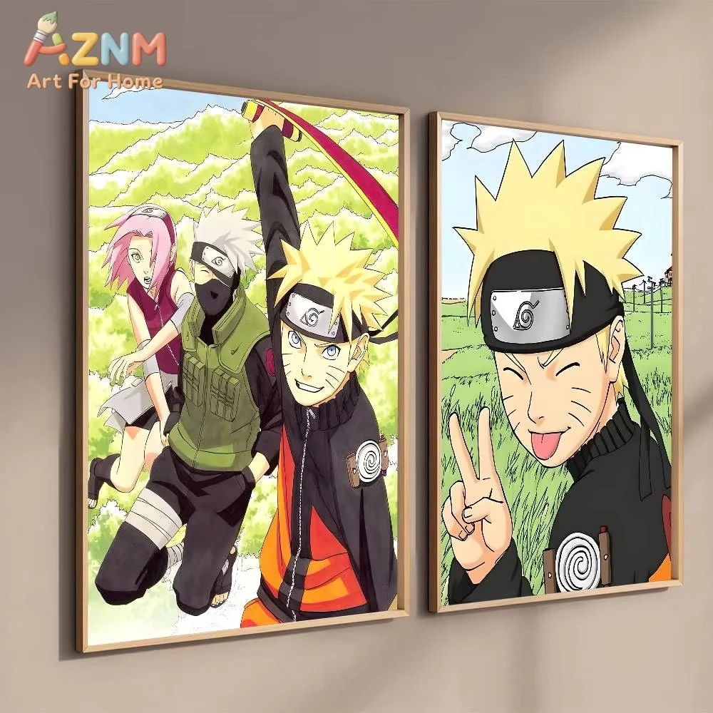 AZNM Hot N-Naruto Anime Poster Posters Decorative Paintings Study Bedroom Bar Background Wall Murals Gifts