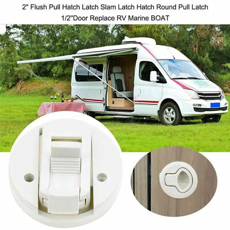

【Limited-Stock!】YH9073 Push-Type Door Lock Round Panel Cabinet Lock Flat Lock For Closet Door Drawer RV Toilet Door Cabinet Door
