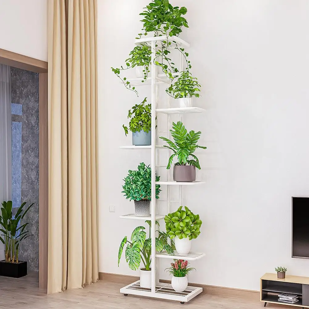 Pflanzenständer für Innenräume, Mehrstöckiges Vintage-Pflanzen-Eckregal Blumenständer Pflanzgefäßhalter Regal für Zuhause Büro Außenbereich Balkon