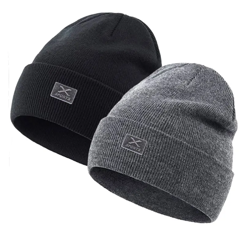 Skullies Bonnets Hommes Bonnet Tricoté Femmes Hiver Chapeaux Pour Hommes Bonnet Chapeau Automne Beany шапка мужская Homme Gorro шапка Bonnet