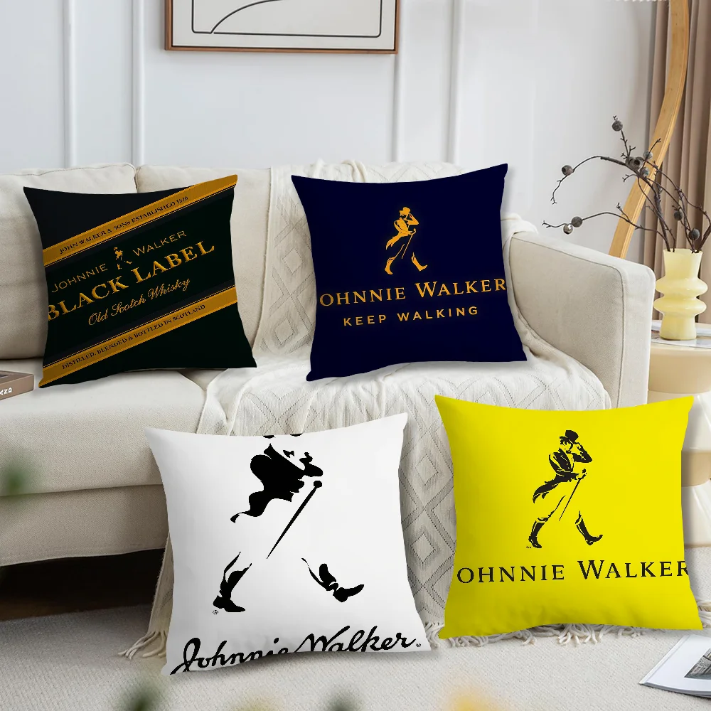J-JOHNNIE WALKER Beer cushion cover For Pillow Printing Sofa Decoration Home Car Room Coffee Shop Office Nordic Simplicity