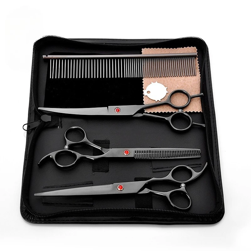 

Dog Grooming Scissors Purple Dragon " 7" Stainless Pet Beauty Scissors Cutting Scissors Thinning Shears Curved
