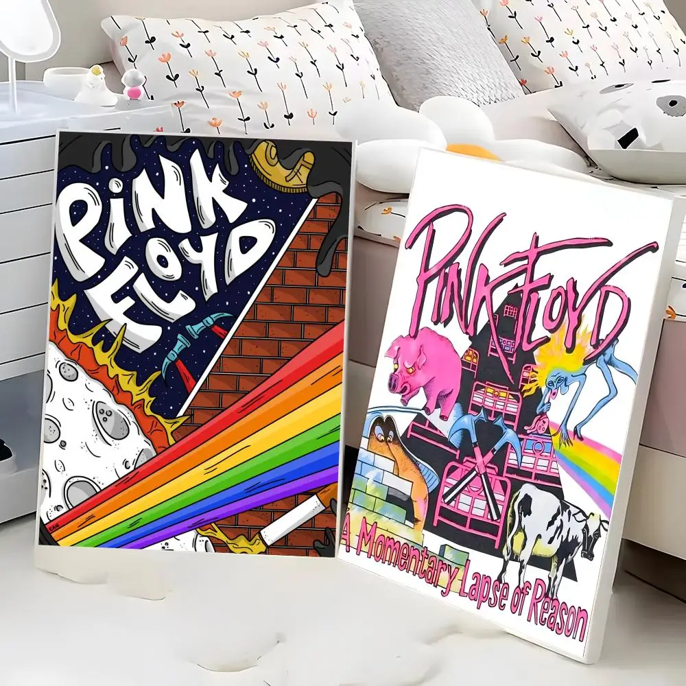 P-Pink F-Floyd ملصق فني عالي الدقة طباعة شخصية قماش جدار جدارية ملصق فني صور لغرفة المعيشة ديكور المنزل