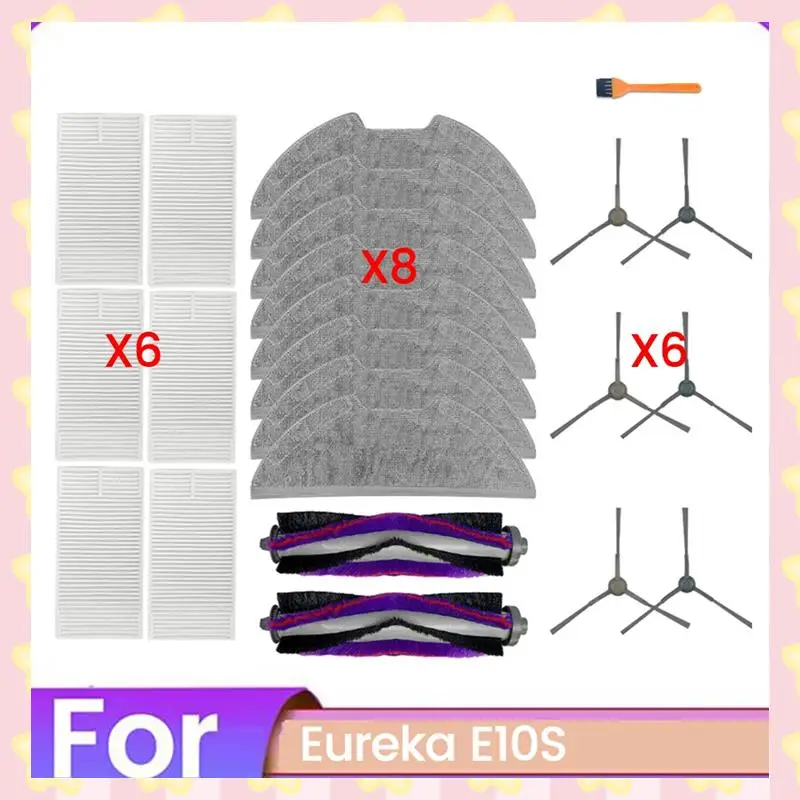 

AB51 23 шт., щетка для пылесоса, фильтр и набор тряпок для швабры для Eureka E10S, аксессуары для пылесоса, запасные части